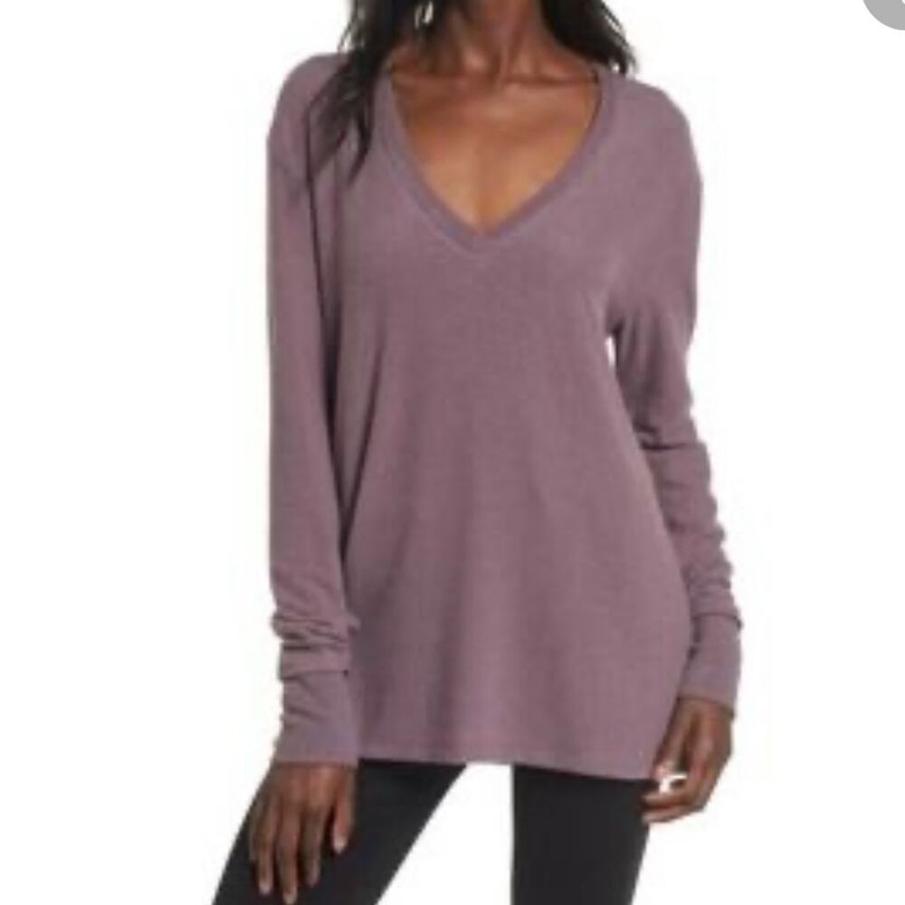 BP. Nordstrom purple oversized soft knit sweater v-neck Small NWOT